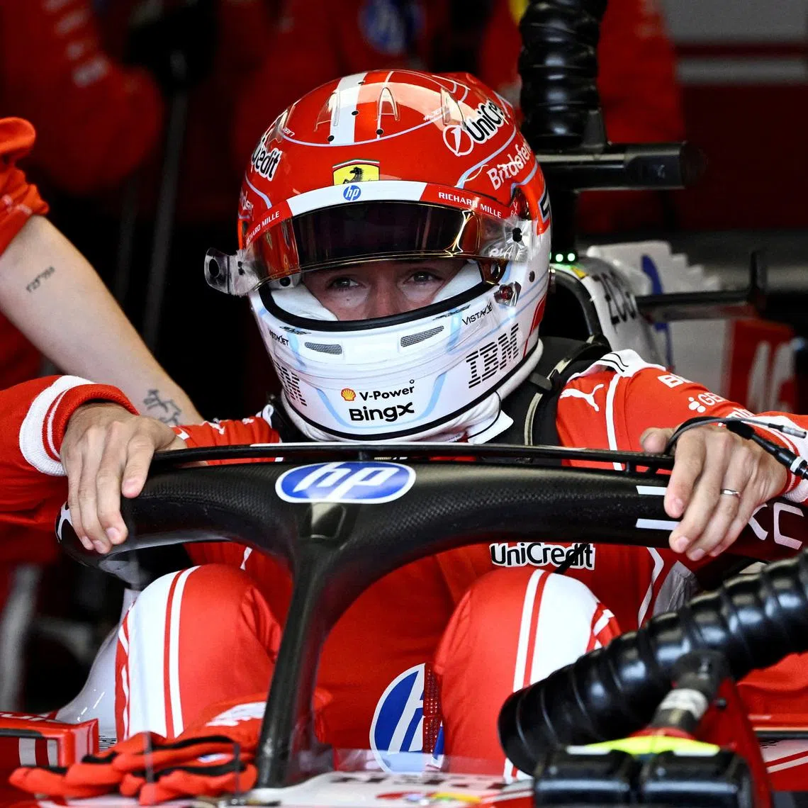 Ferrari's Charles Leclerc before the sprint race at the Canadian Grand Prix in Montreal on May 23.