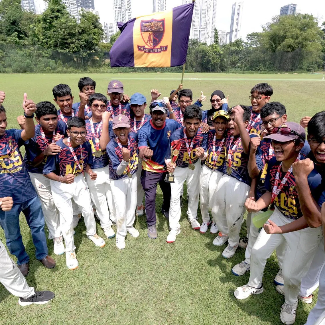 mocricket26 - Anglo-Chinese School (Independent) clinched their seventh straight C Division cricket title at Dempsey Field on 26 July 2024.

Credit: MAXIMILIAN OH / THE STRAITS TIMES
Condition for use: Mandatory credit