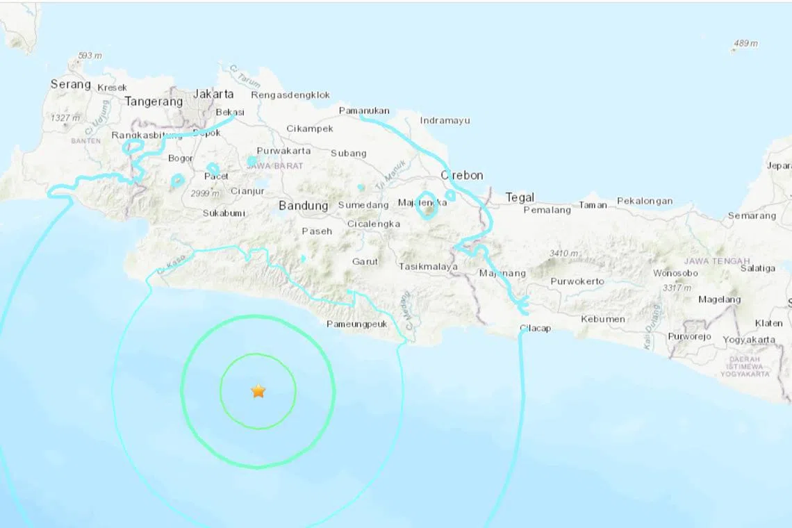 The magnitude-6.5 earthquake was felt in Indonesia's capital, Jakarta, and in nearby Bandung.