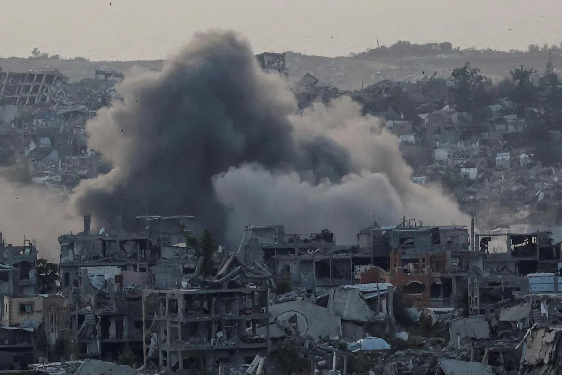 Smoke rises from Gaza as the Israeli army begins the “initial stages” of Operation Gideon’s Chariots.