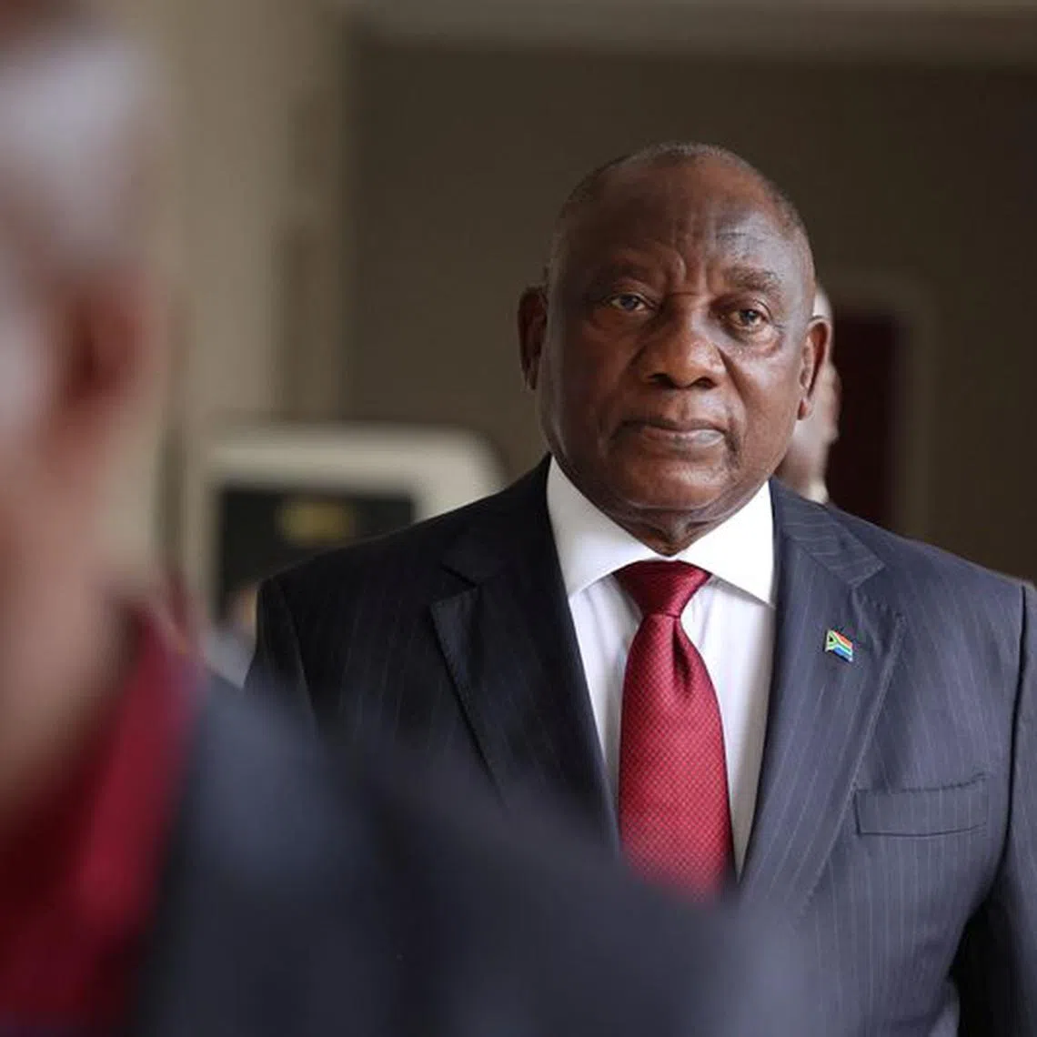 South African President Cyril Ramaphosa attends the ruling African National Congress party's National Executive Committee meeting in Johannesburg, South Africa, on Jan 26, 2024. REUTERS/Alet Pretorius/File Photo