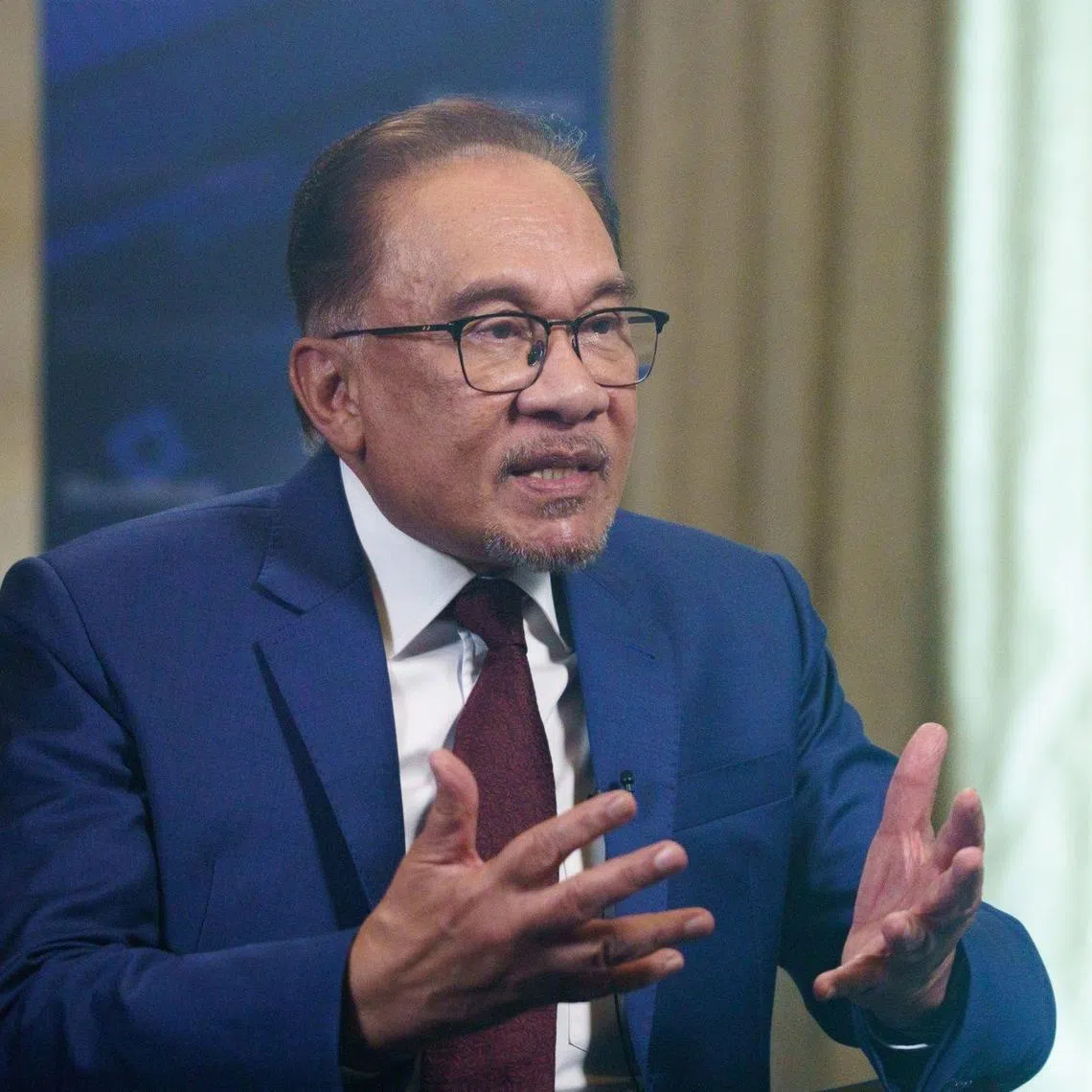 Mr Anwar Ibrahim, Malaysia's Prime Minister, speaks during an interview with Bloomberg in Singapore,on Jan 30, 2023.