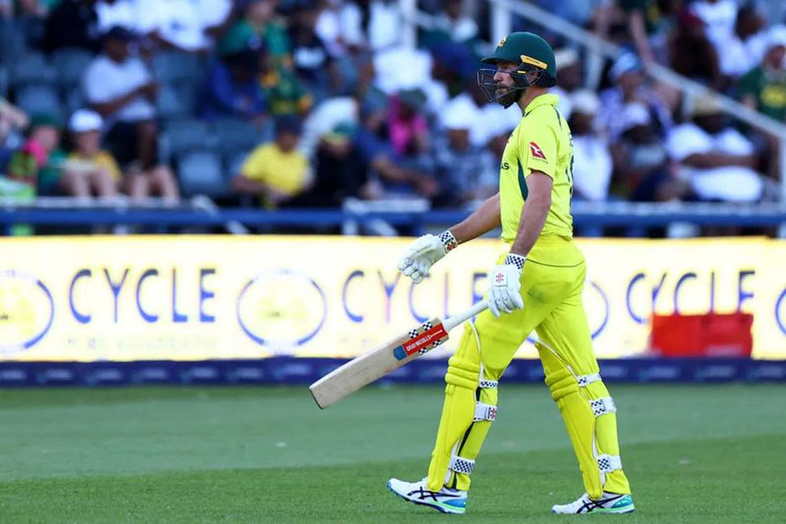 Cricket - Fifth One Day International - South Africa v Australia - Wanderers Stadium, Johannesburg, South Africa - September 17, 2023 Australia's Michael Neser leaves the field after being bowled out by South Africa's Andile Phehlukwayo REUTERS/Siphiwe Sibeko/File photo
