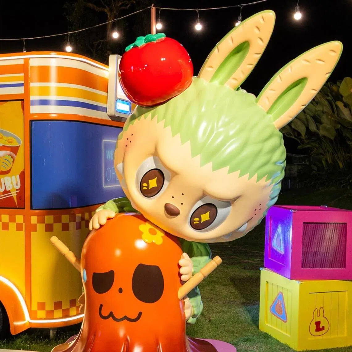 Snap some pictures with installations inspired by Pop Mart's The Monsters Wacky Mart series.