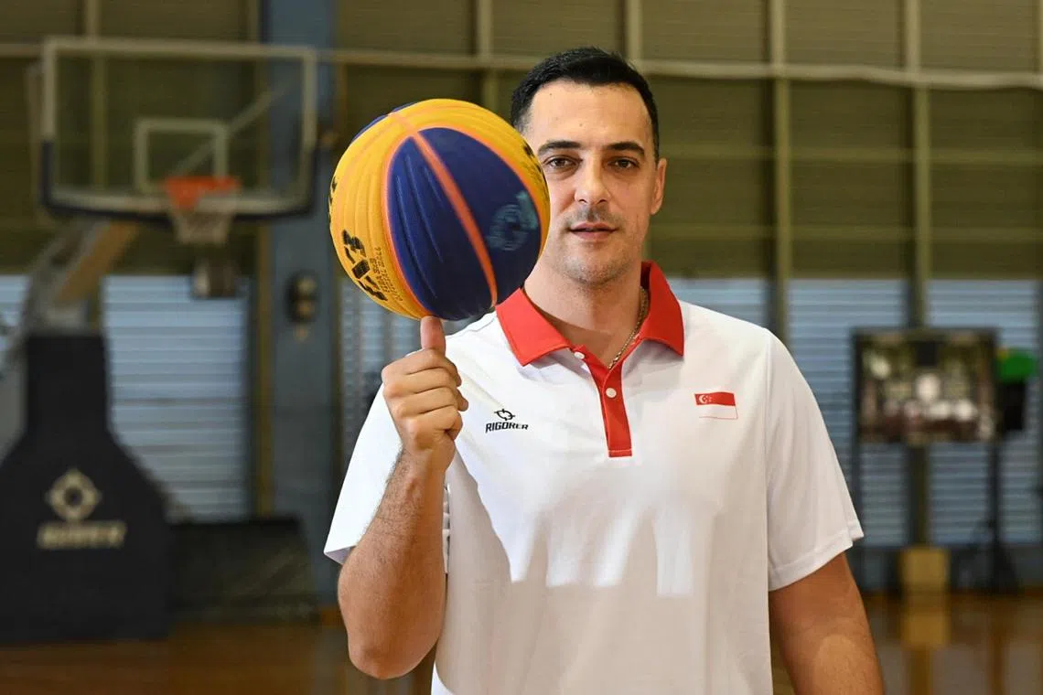 Story on 3x3 national team head coach Lazar Rasic, who will be leading Singapore's teams at the March 27-31 Fiba 3x3 Asia Cup. Photo was taken at Singapore Basketball Centre 601 Aljunied Ave 1.