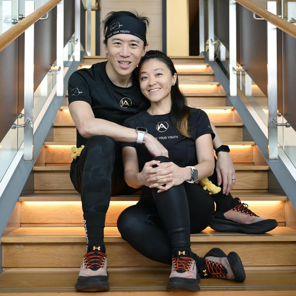 Business owner Marcus Chiang with his wife, Rachel Tan.
