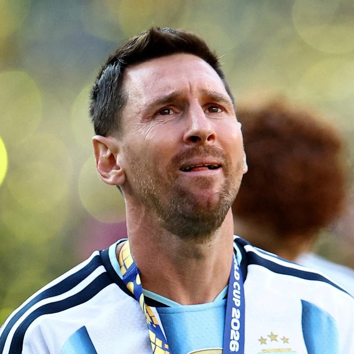 Argentina’s Lionel Messi is a picture of dejection after they lost to Spain in the World Cup final on July 19.