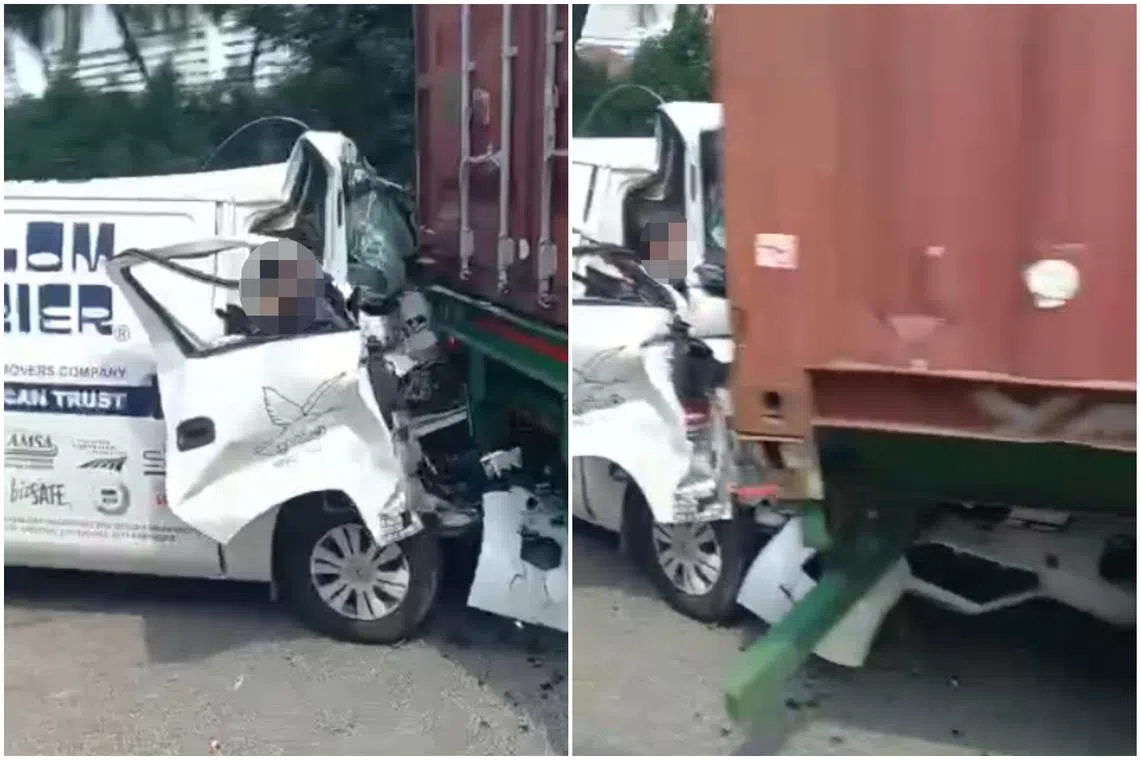 A five-second video circulating on messaging platforms on Monday evening showed the aftermath of the accident.