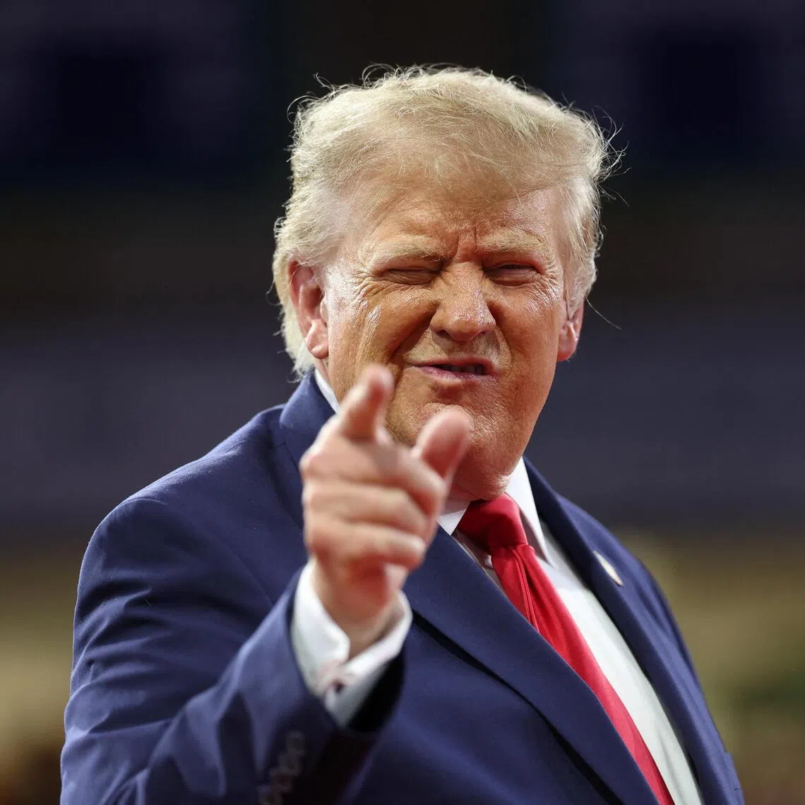 US President Donald Trump speaking at a rally in Fort Myers, Florida, on Oct 23.