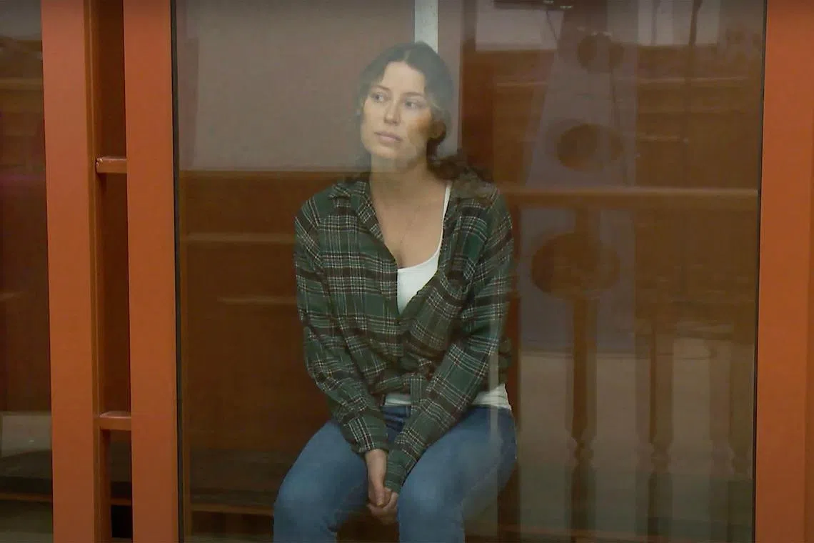 Ksenia Karelina, who was found guilty in 2024 of treason by a Russian court, spent more than a year in prison.