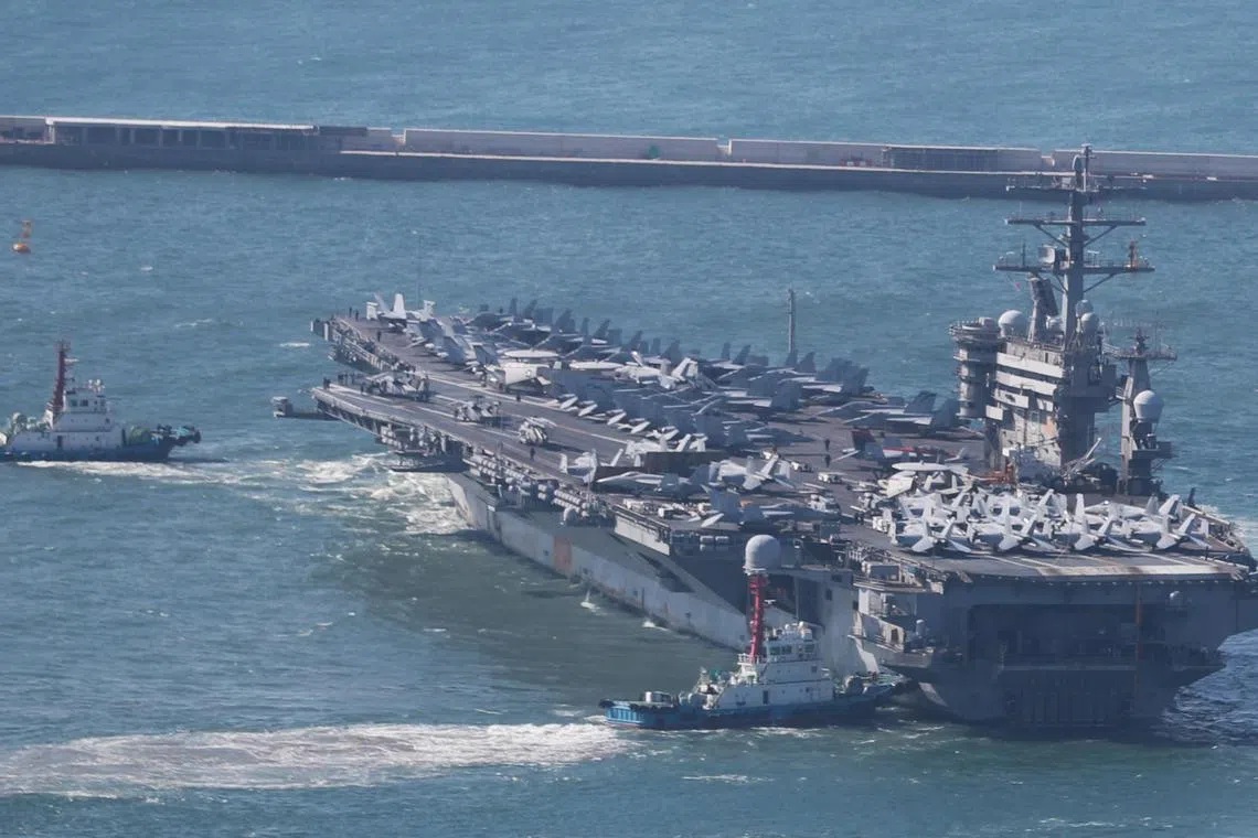 The two-day anti-submarine and rescue drills included vessels from the USS Nimitz aircraft carrier group.