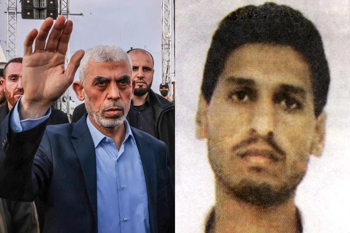 Hamas political leader Yahya Sinwar (left) and military strategist Mohammed Deif are at the top of Israel's hit list.