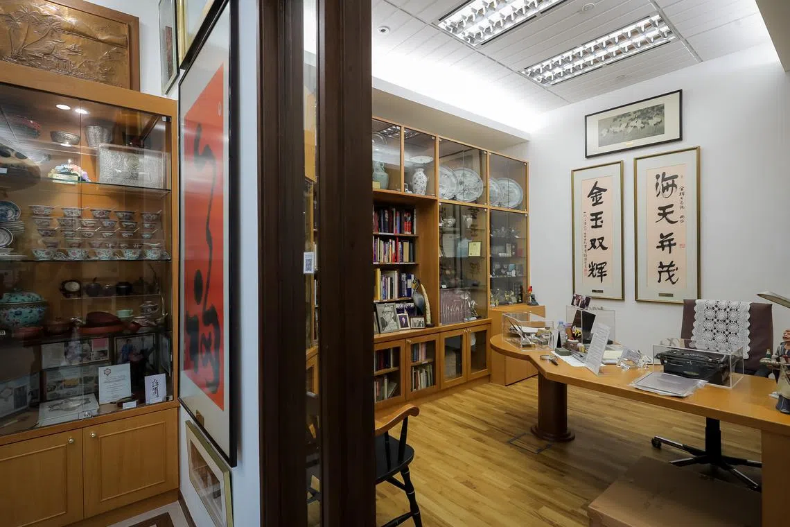 A recreation of Mr Wee's Cavenagh Court office in the new Wee Kim Wee Room at Singapore Management University, 4 Nov 2022.