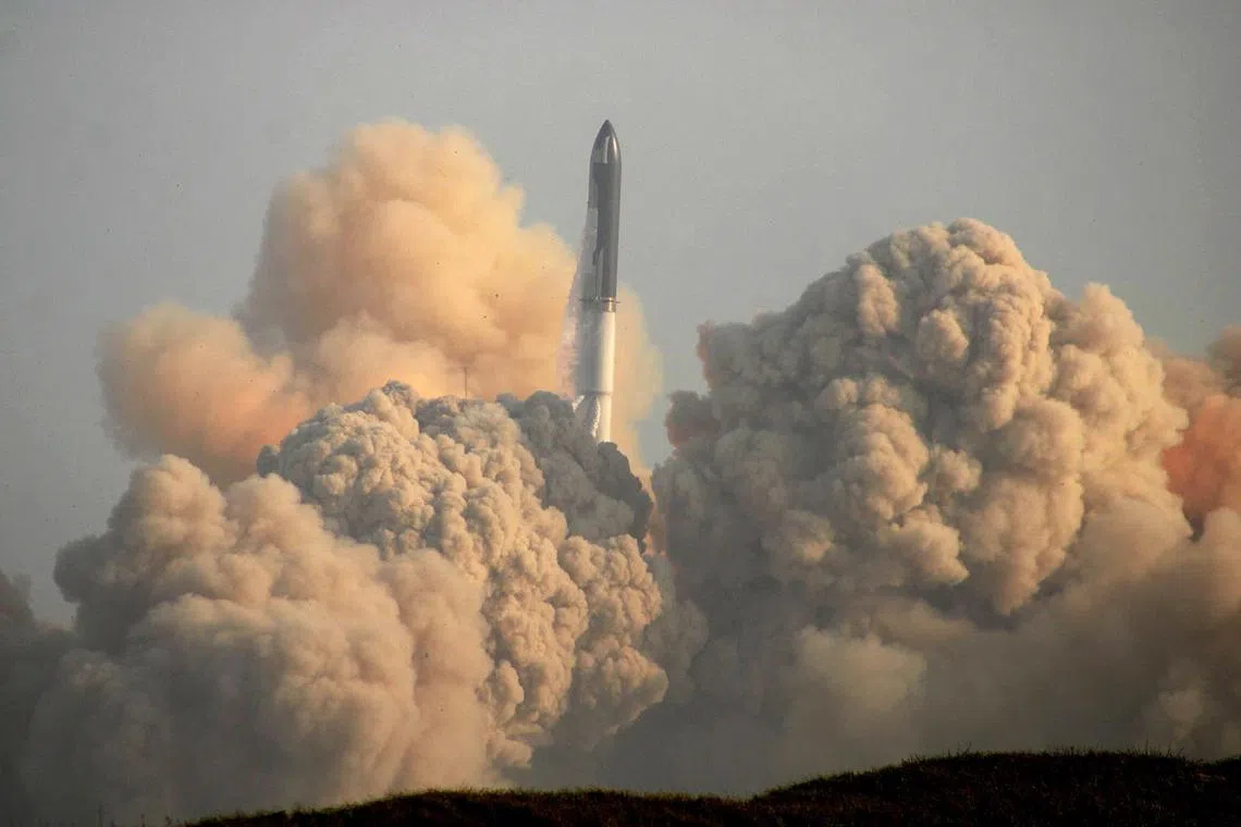 The SpaceX Starship test flight caused dust and debris to travel kilometres from the launch site in Boca Chica, Texas, on Tuesday.