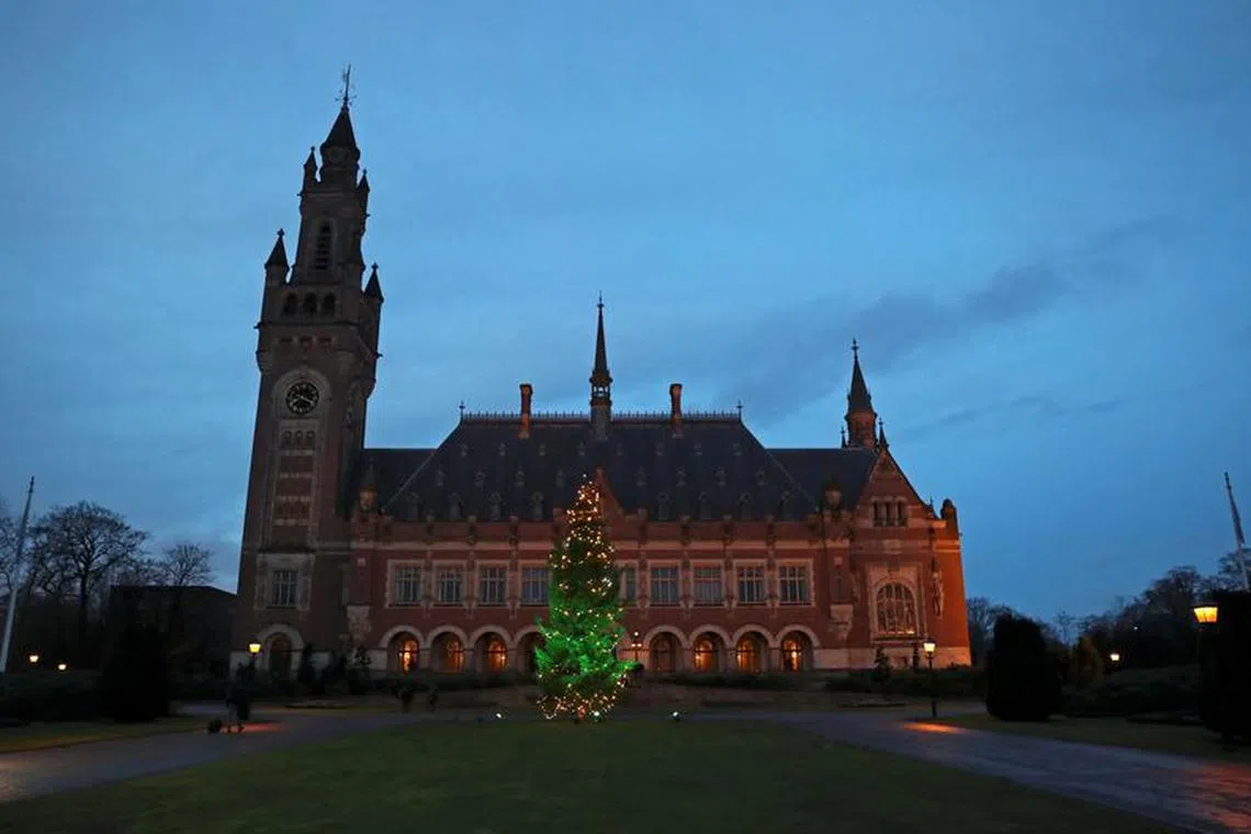 FILE PHOTO: General view of the International Court of Justice (ICJ) in The Hague, Netherlands December 11, 2019. REUTERS/Yves Herman/File Photo