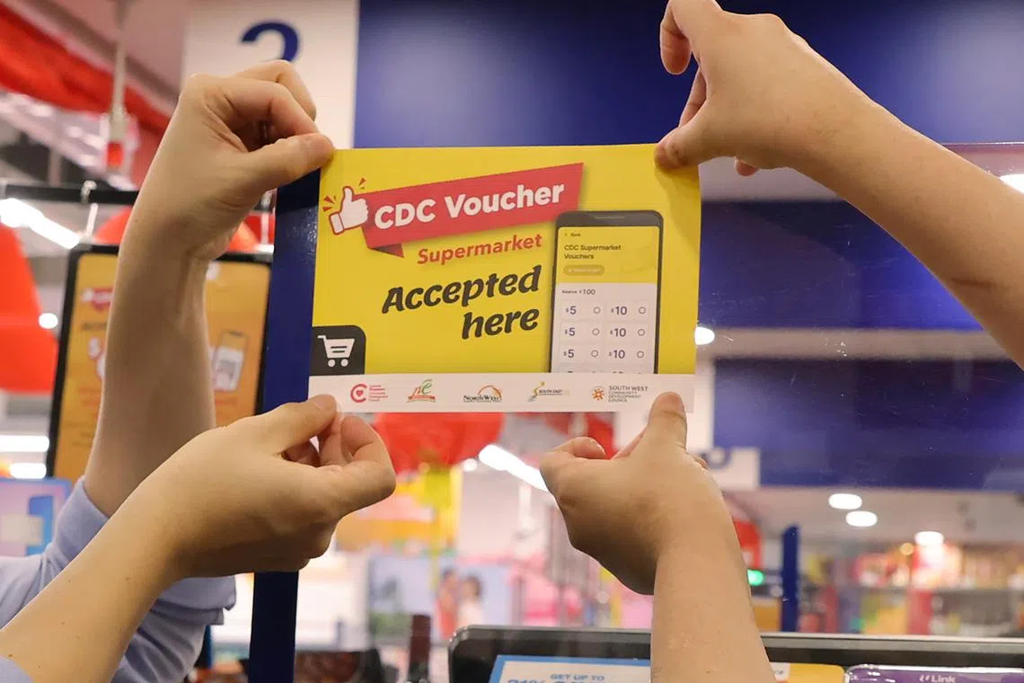 Giant supermarket and Ang Mo Supermarket now accept CDC vouchers, along with FairPrice, Sheng Siong, Prime, Hao Mart and U Stars.