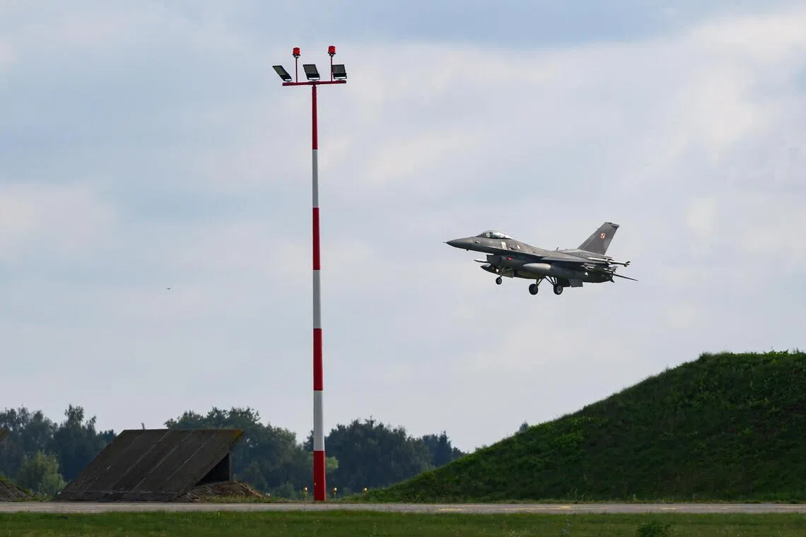 Polish and allied aircraft took part in an operation near the border with Ukraine.
