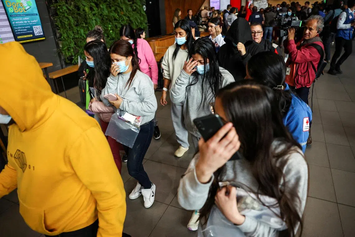 FILE PHOTO: Colombians deported from the United States arrive at El Dorado International Airport in Bogota, Colombia, January 28, 2025.