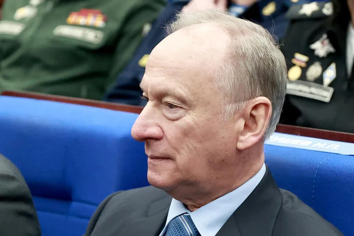 Russia's Security Council Secretary Nikolai Patrushev attends an annual meeting of the Defence Ministry Board in Moscow, Russia, December 21, 2022. 