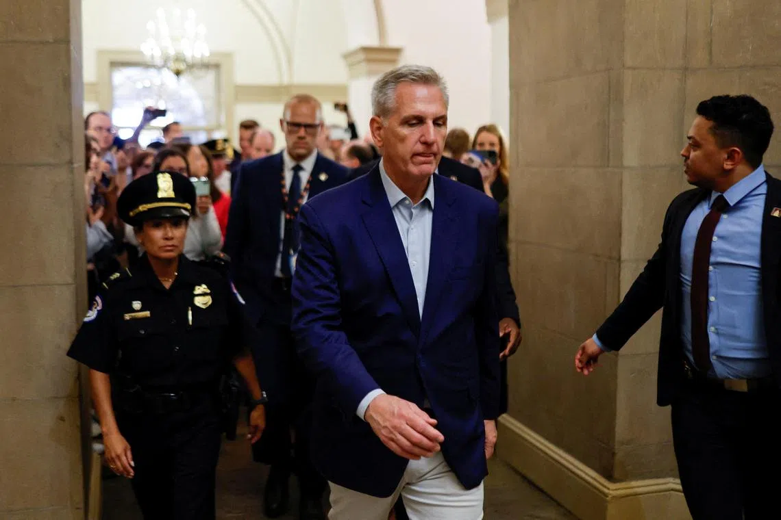 US House Speaker Kevin McCarthy said progress has been made with President Joe Biden to avert a default.