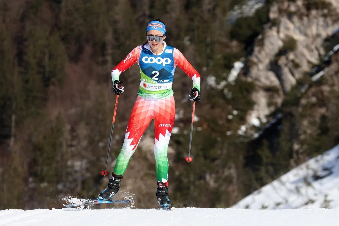 Nordic Skiing - FIS Nordic World Ski Championships - Planica, Slovenia - February 22, 2023 Mexico's Regina Lorenzo Martinez in action during the women's 5km interval start free qualification race REUTERS/Borut Zivulovic/File Photo
