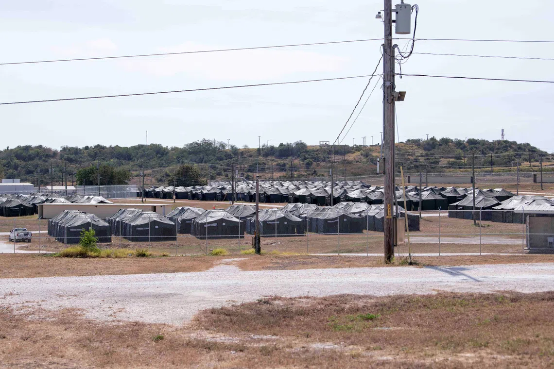 Newly erected holding tents for detained migrants are seen at the United States' Naval Station Guantanamo Bay in Guantanamo Bay, Cuba February 21, 2025.  U.S. Navy/AFN Guantanamo Bay Public Affairs/Handout via  REUTERS