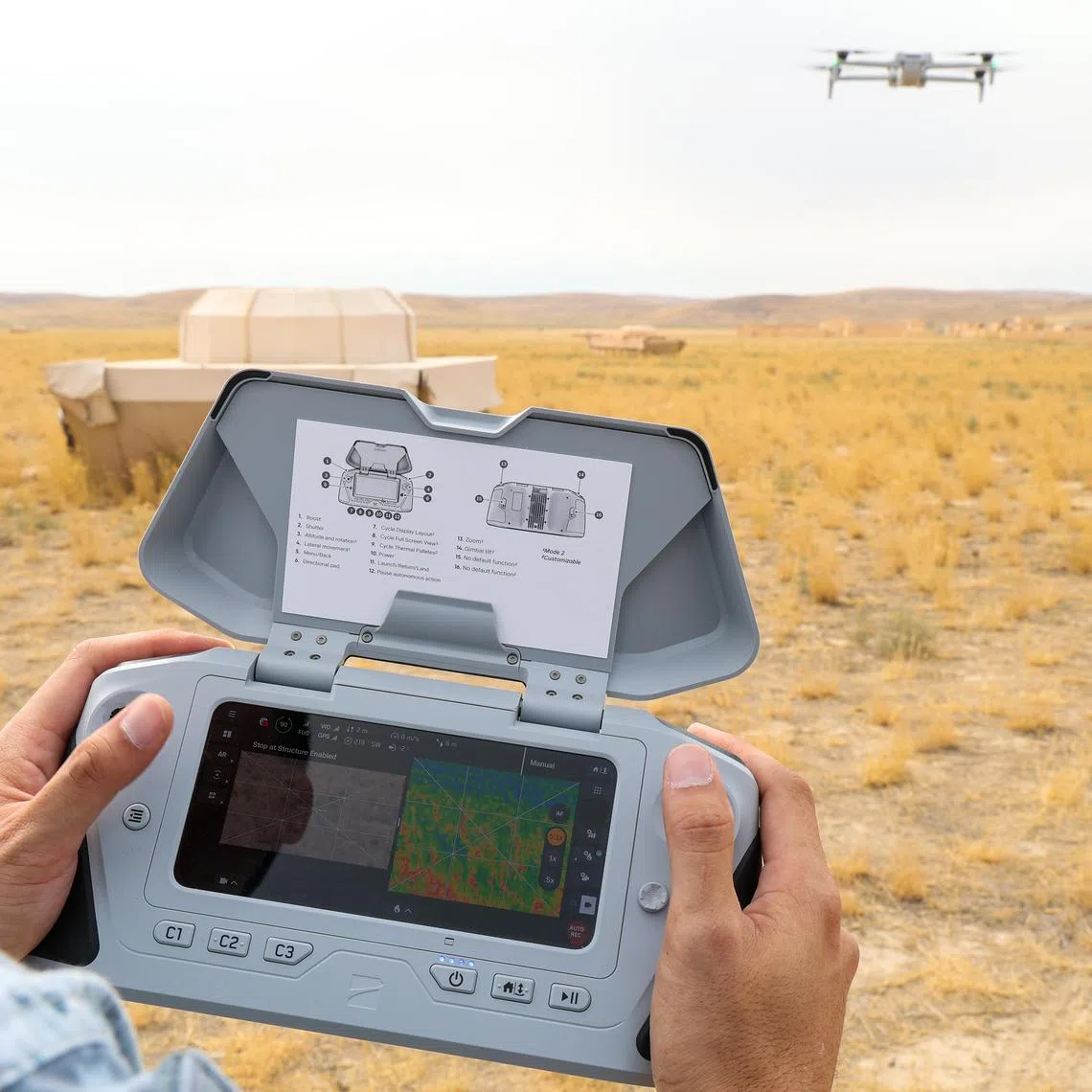 The Skydio X10, one of three new drones deployed by SAF at the ongoing Exercise Forging Sabre.