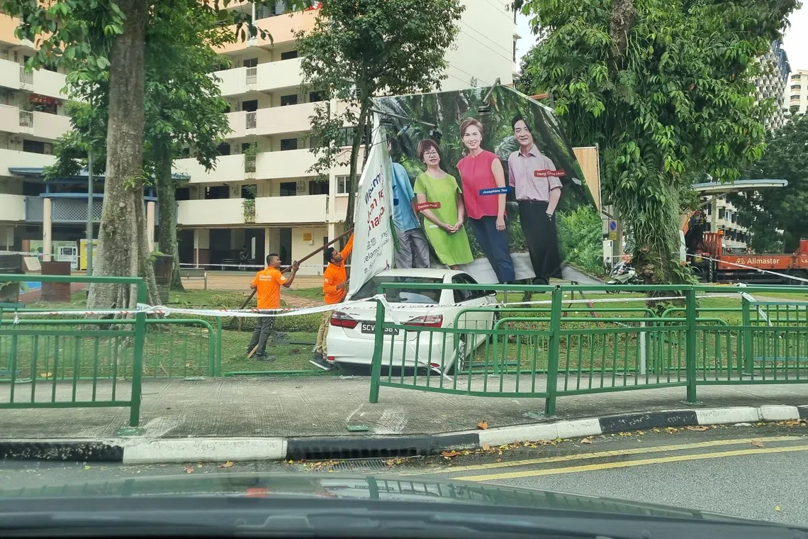 A pedestrian, a 53-year-old man, was taken to Tan Tock Seng Hospital after an accident with a car.