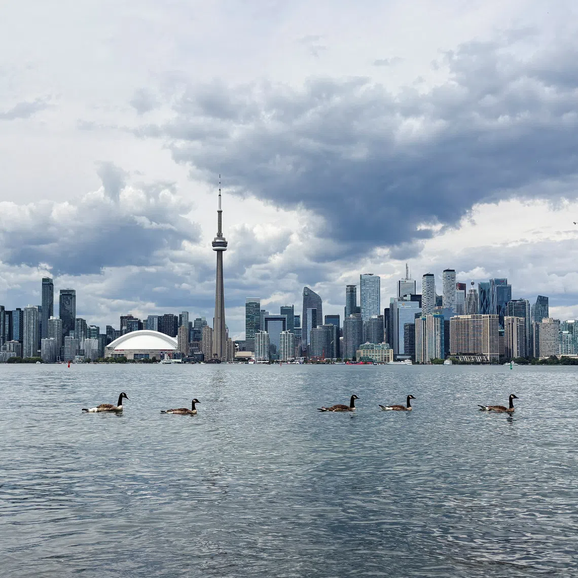 The Toronto city skyline on the shores of Lake Ontario on June 24, 2026 during the FIFA World Cup jointly hosted by Canada, Mexico and the US.