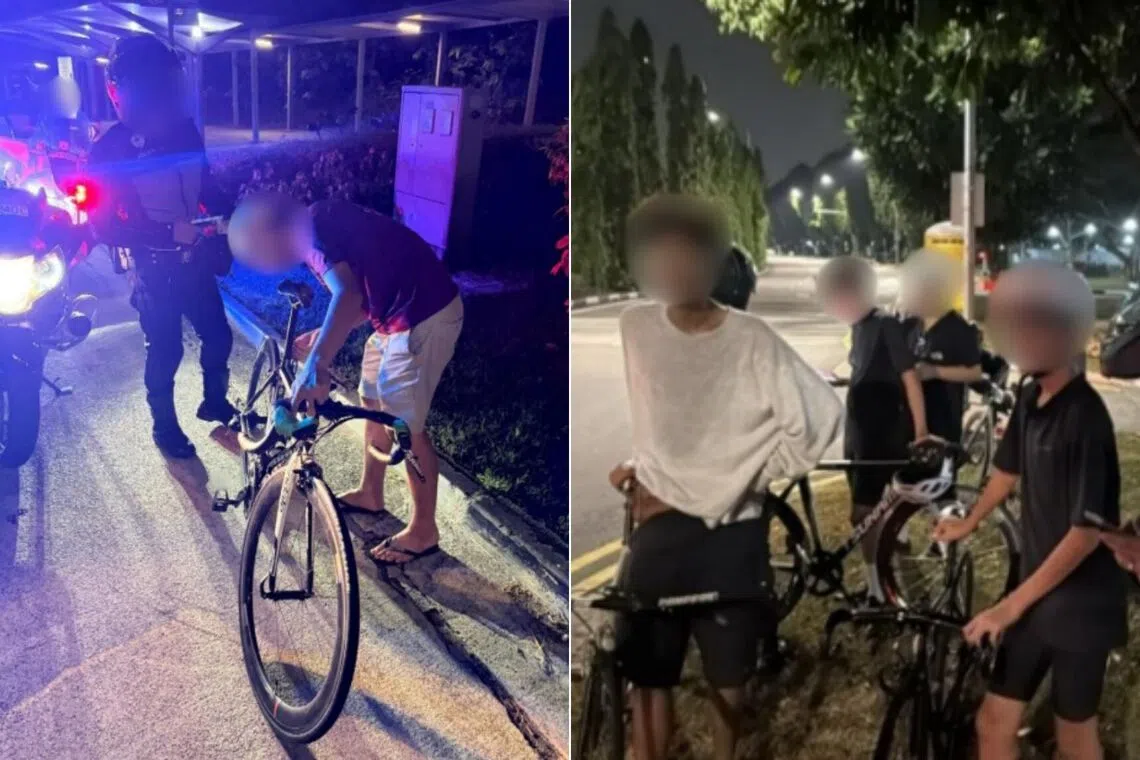 In a viral video, around seven cyclists are seen being chased by two Traffic Police officers. 