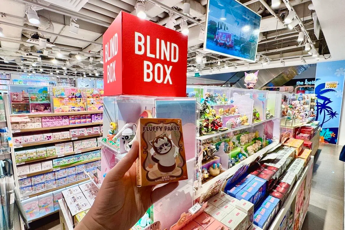 Blind boxes are sealed packages that contain random collectibles from a stated series, such as trading cards, figurines, toys or accessories.