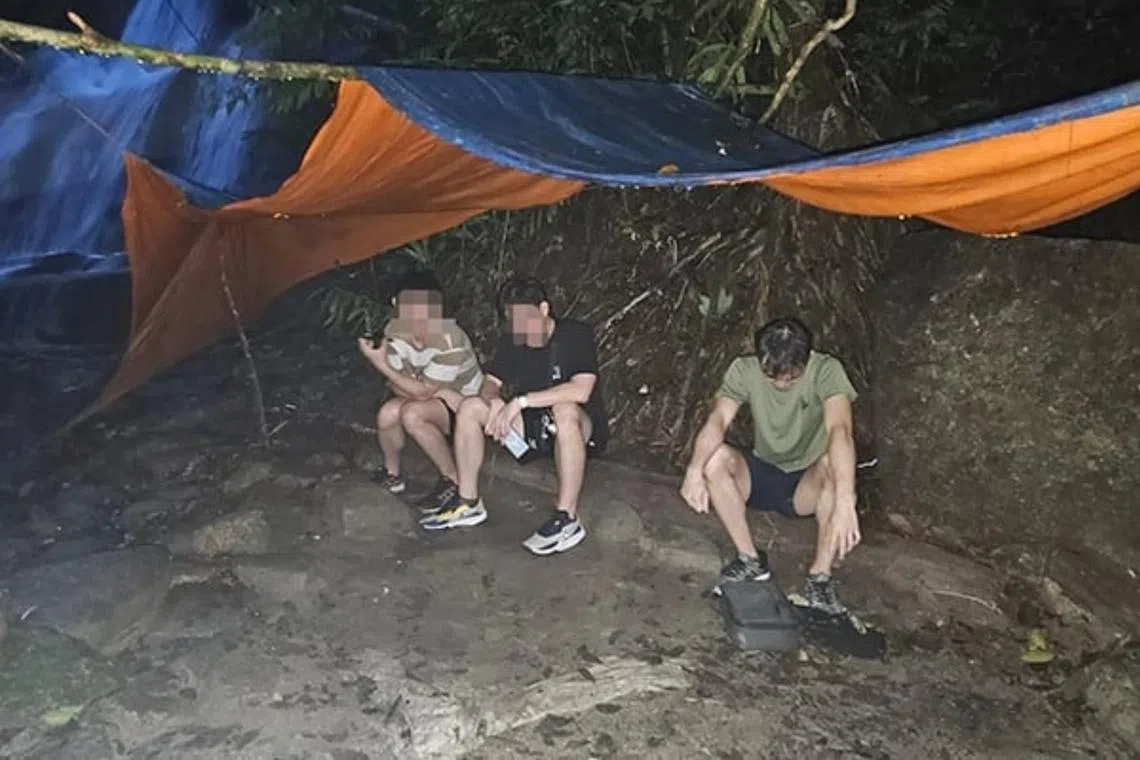 The three Singaporeans were rescued by the Selangor Fire and Rescue Department after getting lost on a hike. They did not suffer any injury.