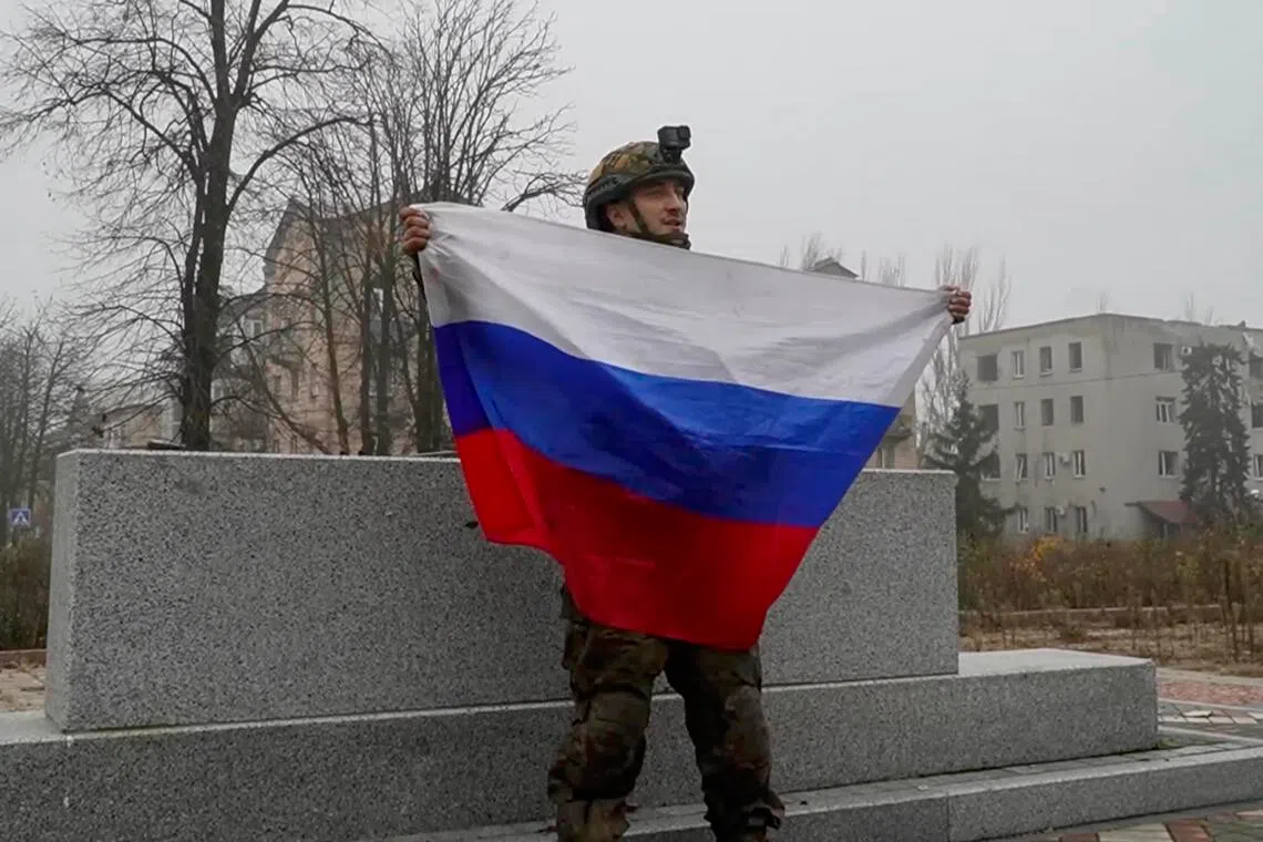Ukraine's military command said Russian troops who held up a flag in the centre of Pokrovsk had been beaten back.