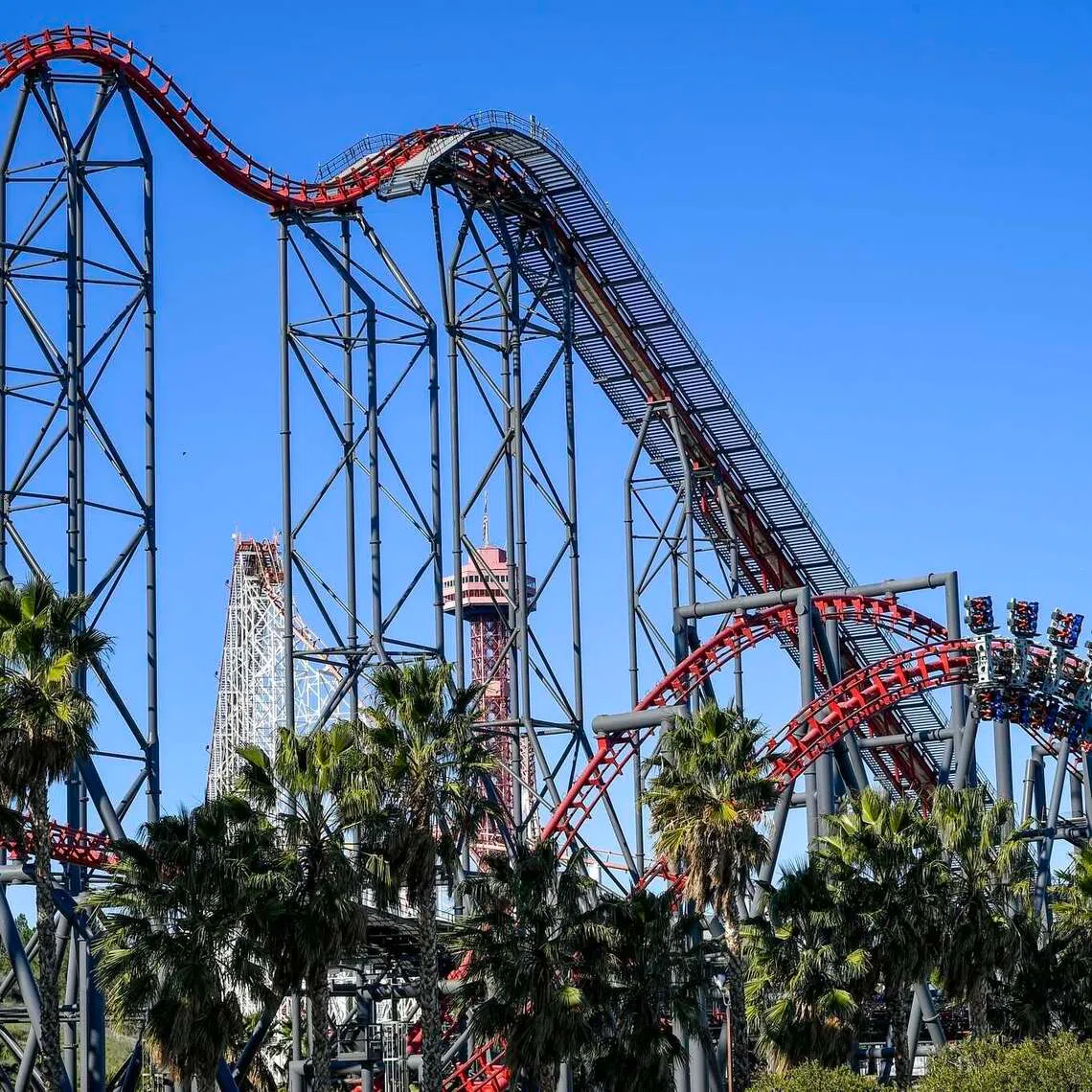 The X2 at Six Flags Magic Mountain features precipitous drops and jarring twists that have thrilled millions of riders over two decades.