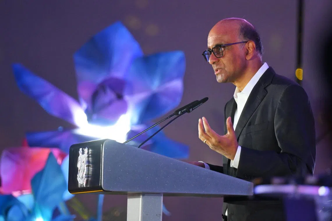 ST20240529_202456916511/octharman29/Shintaro Tay/

President Tharman Shanmugaratnam delivered a speech on AI development, risks and economic potential at the opening gala for 2024's Asia Tech conference (ATXSG) at the Flowers Field Hall at Gardens by the Bay on May 29, 2024. 

This year, over 80 global and regional speakers and 3,000 guests from 55 countries across business, tech, and government will gather to discuss critical conversations on advancing the progress of AI, digital trust, sustainability and compute, and futureproofing the workforce.