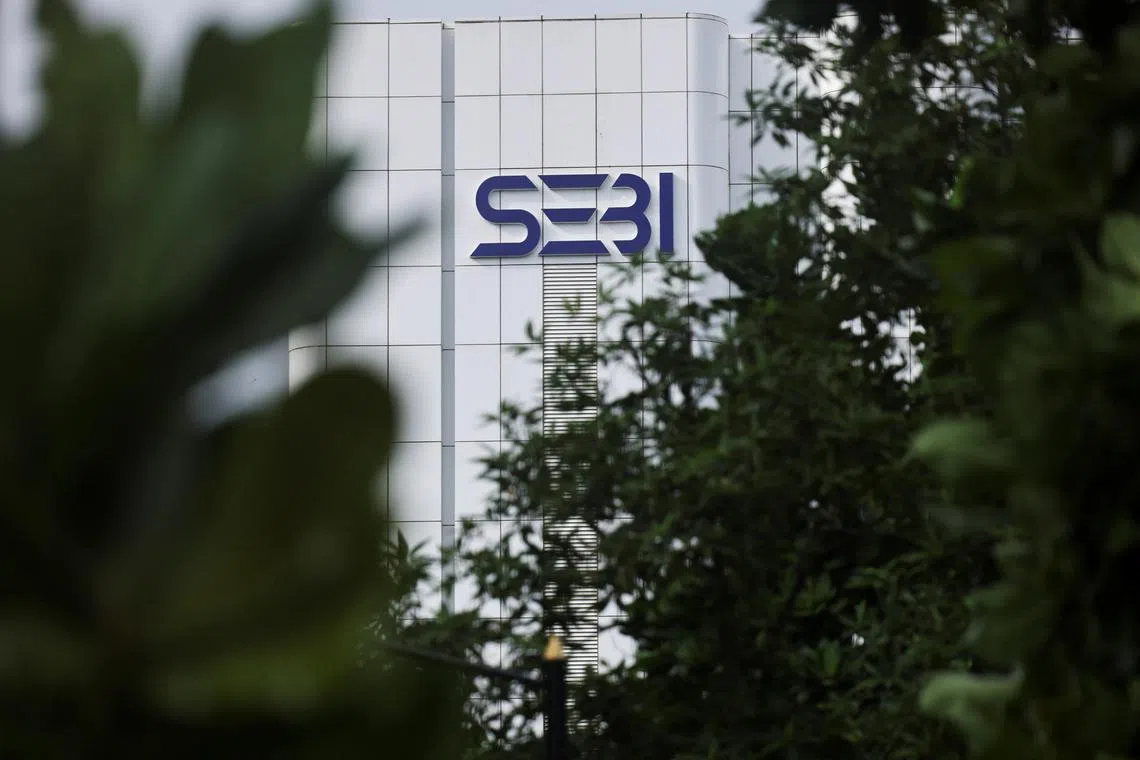 FILE PHOTO: The logo of Securities and Exchange Board of India (SEBI) is seen on its headquarters in Mumbai, India, September 6, 2024. REUTERS/Francis Mascarenhas/File Photo
