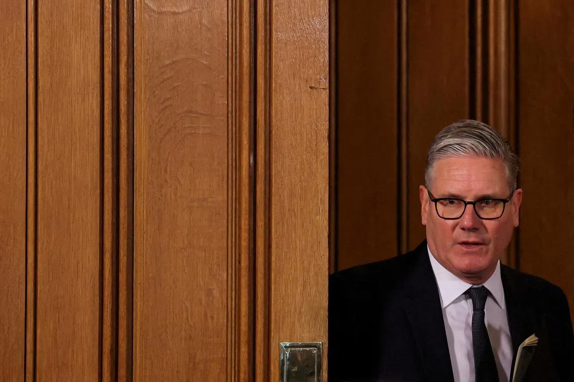 FILE PHOTO: Britain's Prime Minister Keir Starmer arrives for a meeting with leaders from across society to discuss tackling antisemitism, at Downing Street in London, Britain, May 5, 2026. REUTERS/Hannah McKay/Pool/File Photo