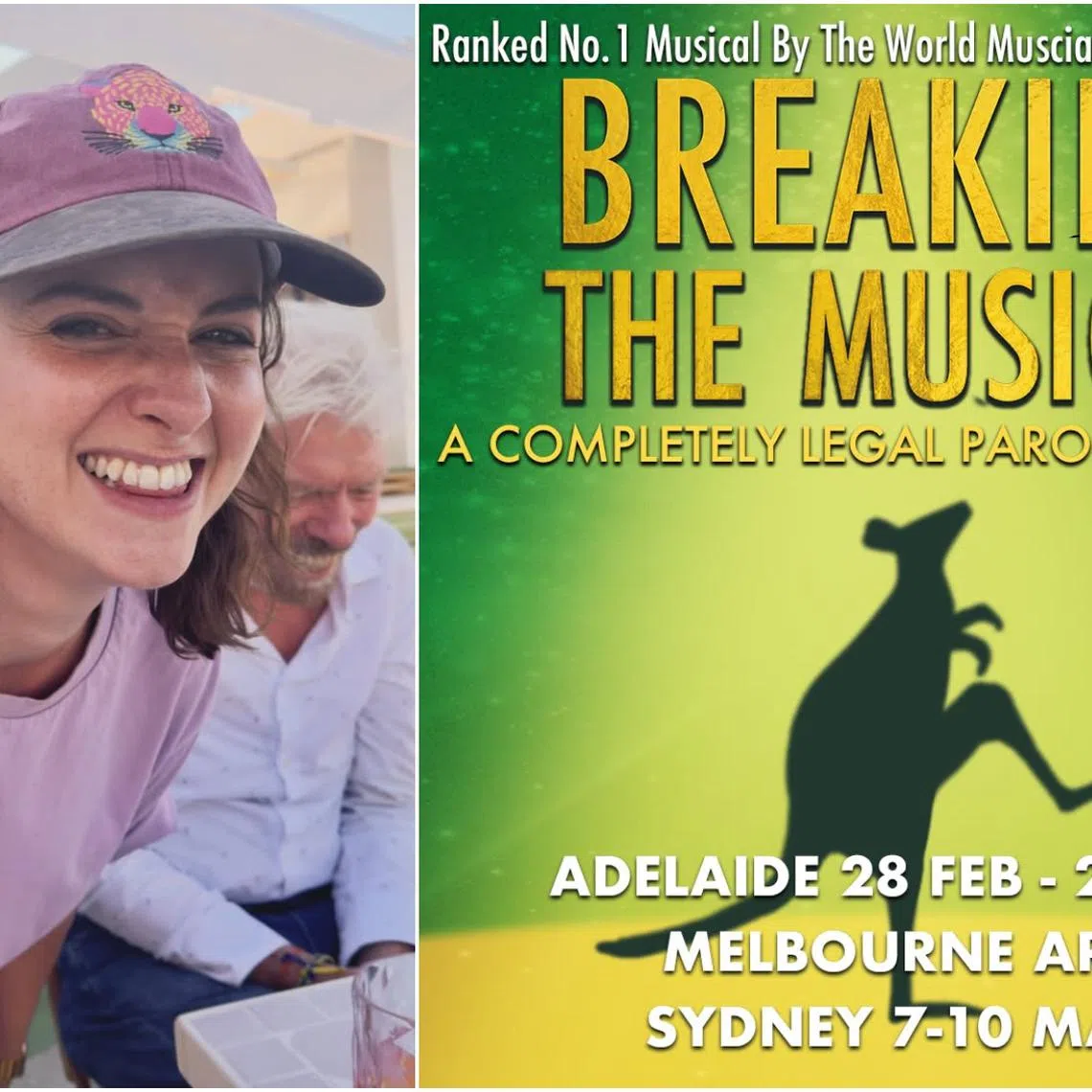 The new promotional image of the parody musical does not feature Raygun's name, but has the silhouette of a kangaroo doing a dance step similar to her routine.