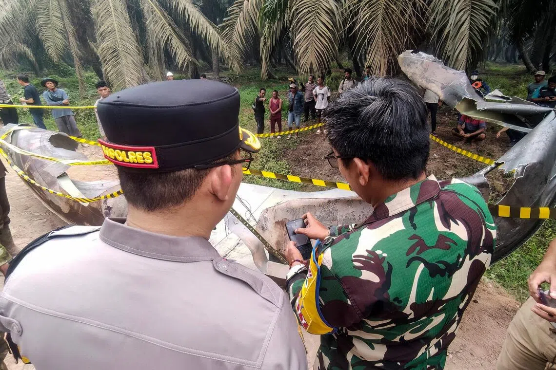 Image 4: Indonesia’s National Research and Innovation Agency (BRIN) said the debris appeared to come from a Chinese Zhuque-2E rocket.
