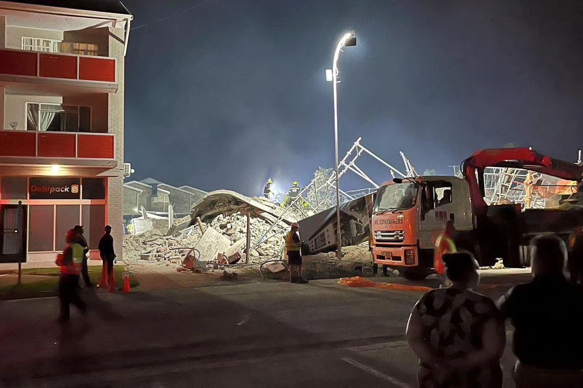 A multi-storey building under construction collapsed in the South African city of George.