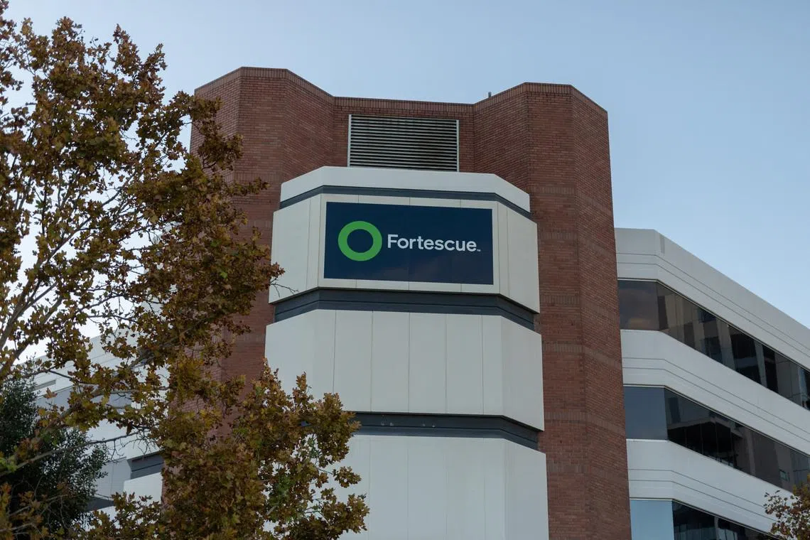 A view shows the Fortescue logo in Perth, Australia, April 19, 2025. REUTERS/Christine Chen