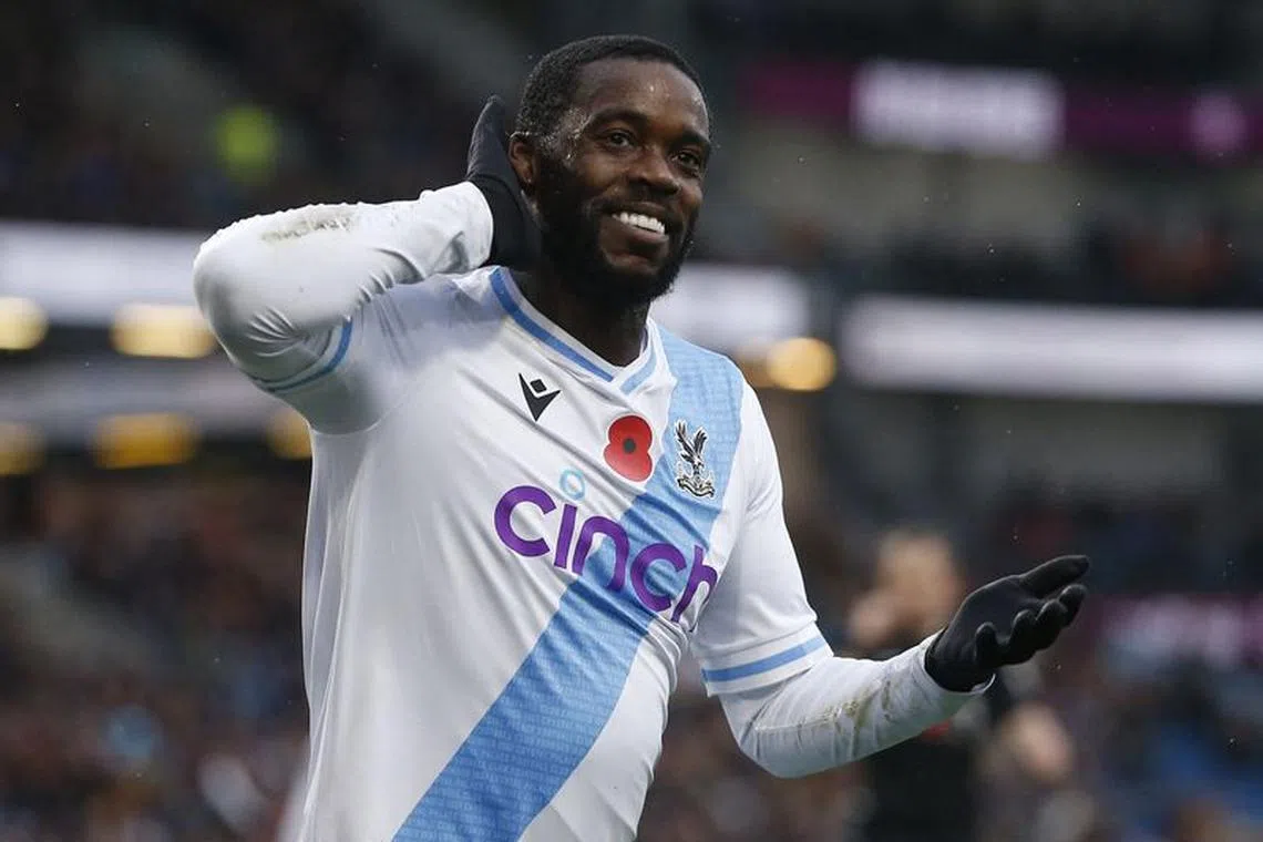Soccer Football - Premier League - Burnley v Crystal Palace - Turf Moor, Burnley, Britain - November 4, 2023 Crystal Palace's Jeffrey Schlupp celebrates scoring their first goal Action Images via Reuters/Craig Brough