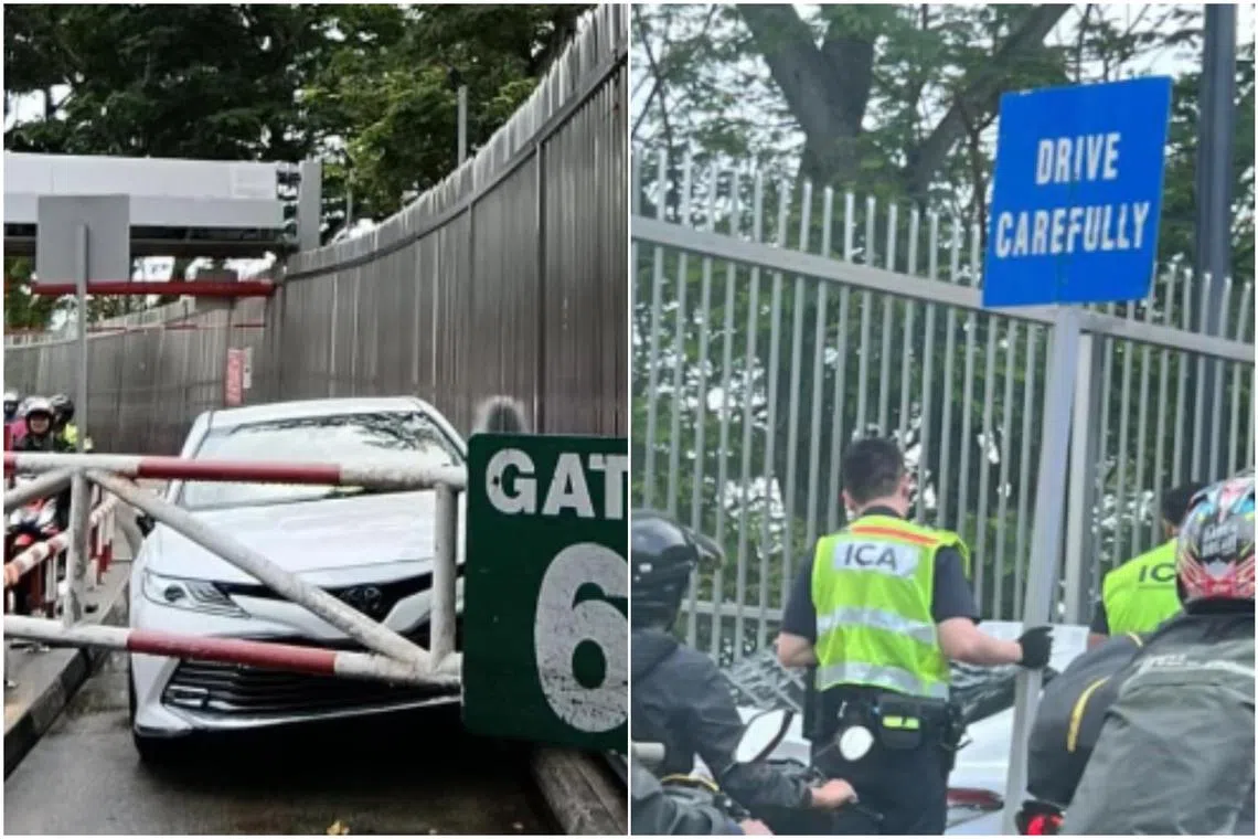 The ICA told ST that its officers helped to ensure that the flow of traffic was not disrupted.