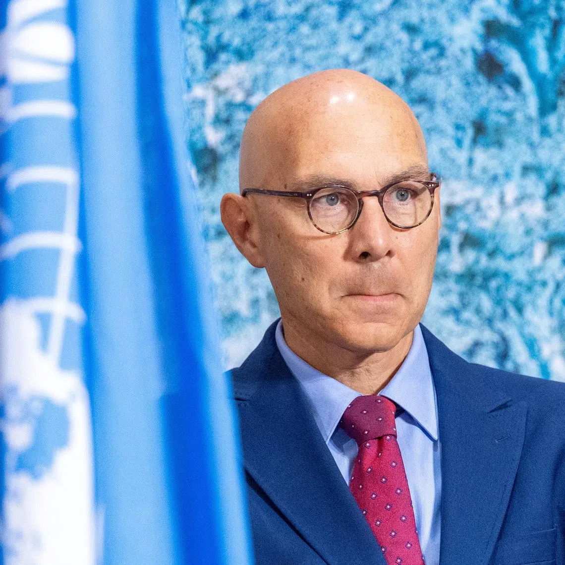 Volker Turk, United Nations High Commissioner for Human Rights, attends the Human Rights Council at the UN European headquarters in Geneva, Switzerland, September 8, 2025. REUTERS/Denis Balibouse
