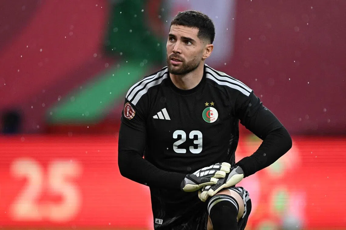 Algeria goalkeeper Luca Zidane, the son of French World Cup winner Zinedine Zidane, in action against Sudan on Dec 24 in the Africa Cup of Nations.
