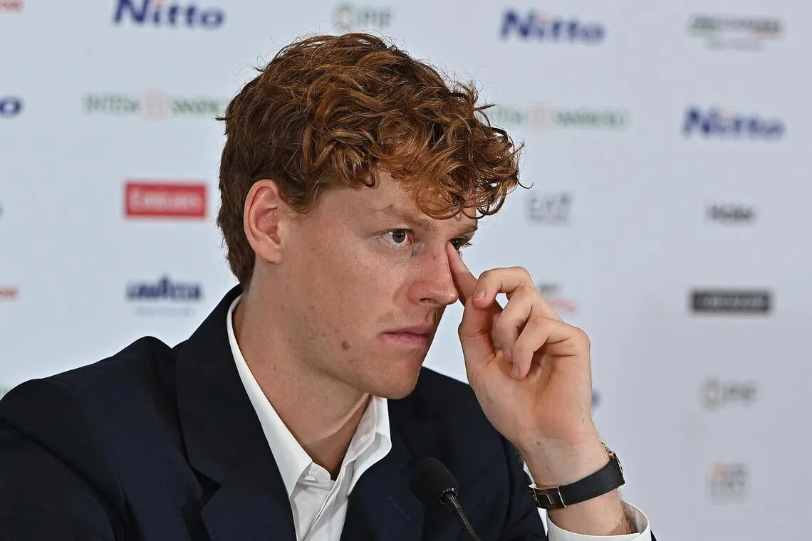 Jannik Sinner speaking to reporters ahead of the ATP Finals.