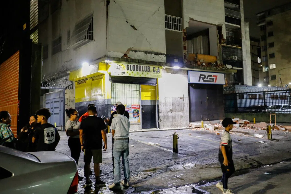 Residents across Caracas rushed to evacuate as buildings shook.