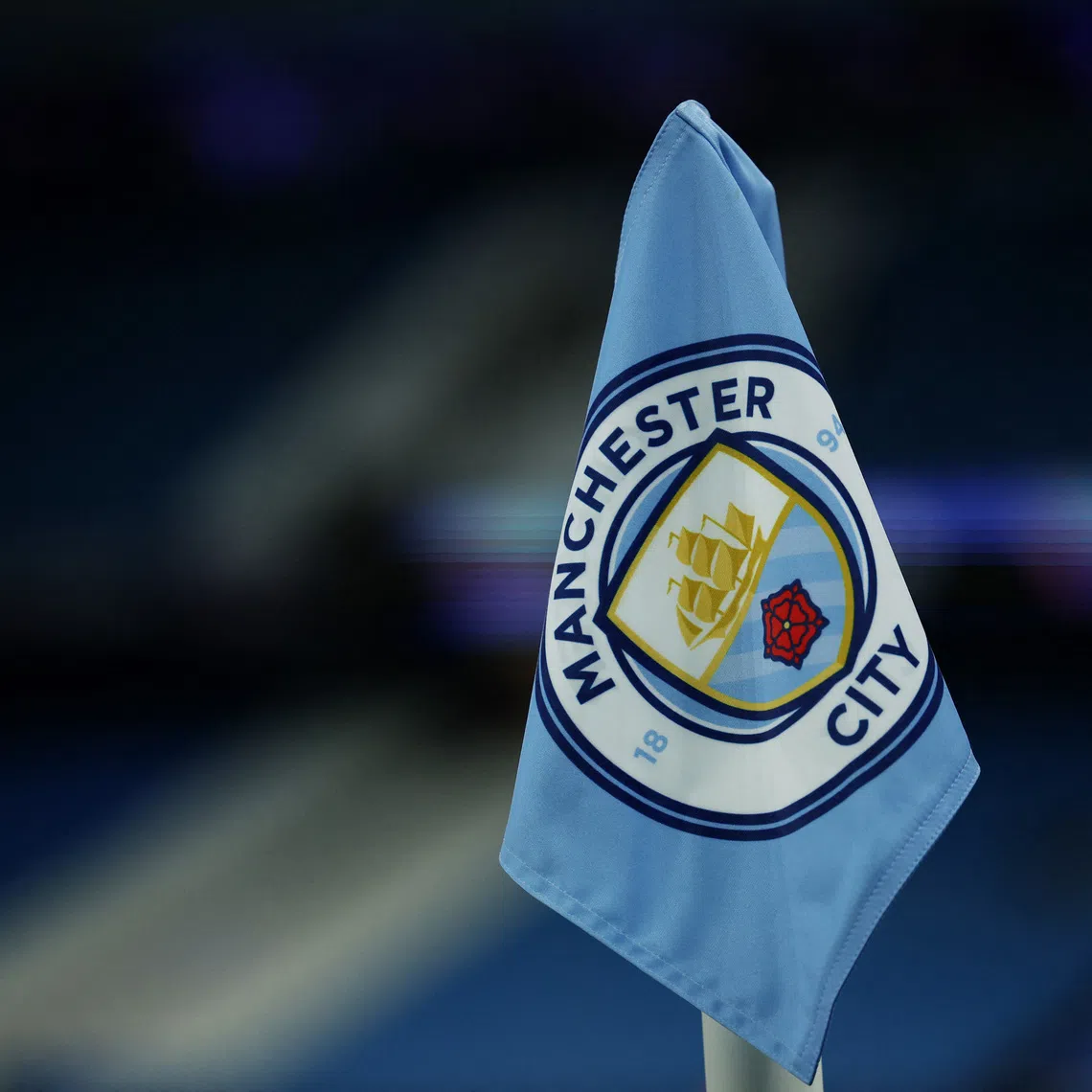 FILE PHOTO: Soccer Football - Champions League - Manchester City v Sparta Prague - Etihad Stadium, Manchester, Britain - October 23, 2024 General view of a corner flag before the match REUTERS/Phil Noble/File Photo