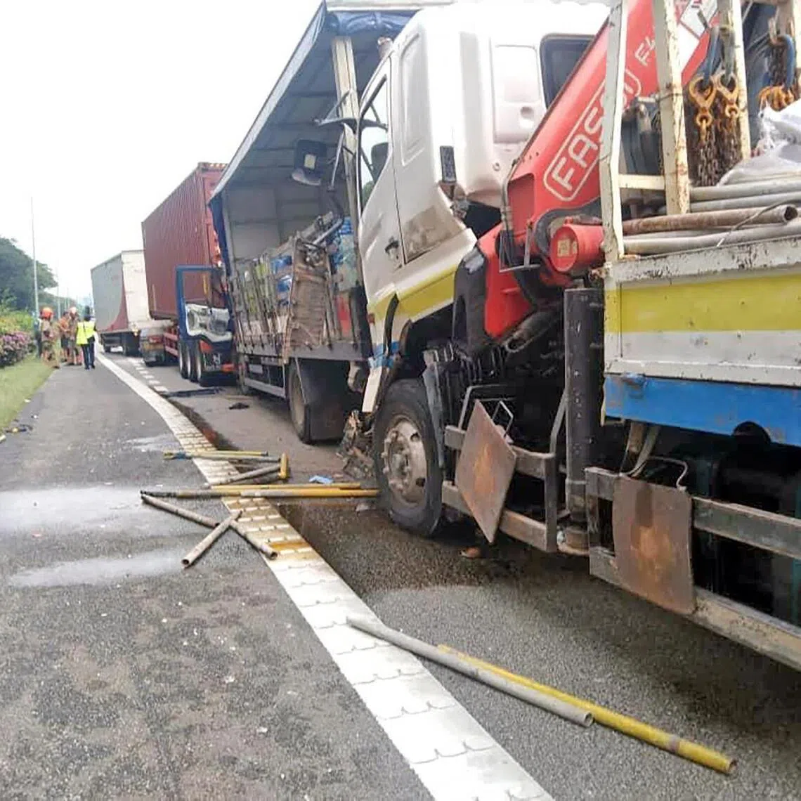 The five-vehicle collision happened on July 3 on the AYE.
