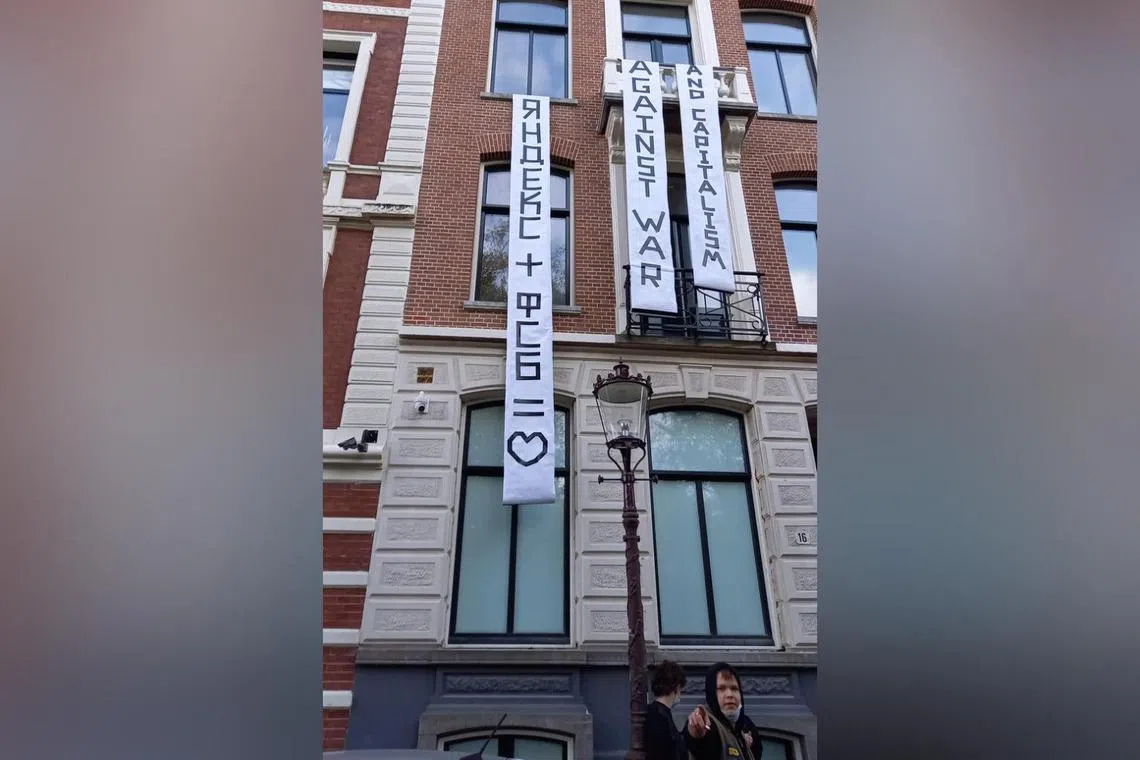 A court has authorised the squatters to stay, after they argued that Arkady Volozh planned to sell it in breach of EU sanctions.
